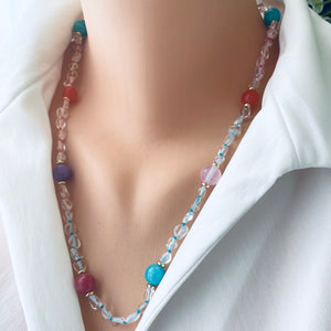 22"inches Rock quartz necklace