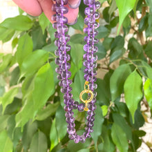 Carica l&#39;immagine nel visualizzatore di Gallery, Hand Knotted Brazil Amethyst Candy Necklace, GV, 20”
