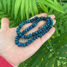 Cargar imagen en el visor de la galería, Chrysocolla Candy Necklace, 18&quot;inches, Gold Vermeil Marine Closure
