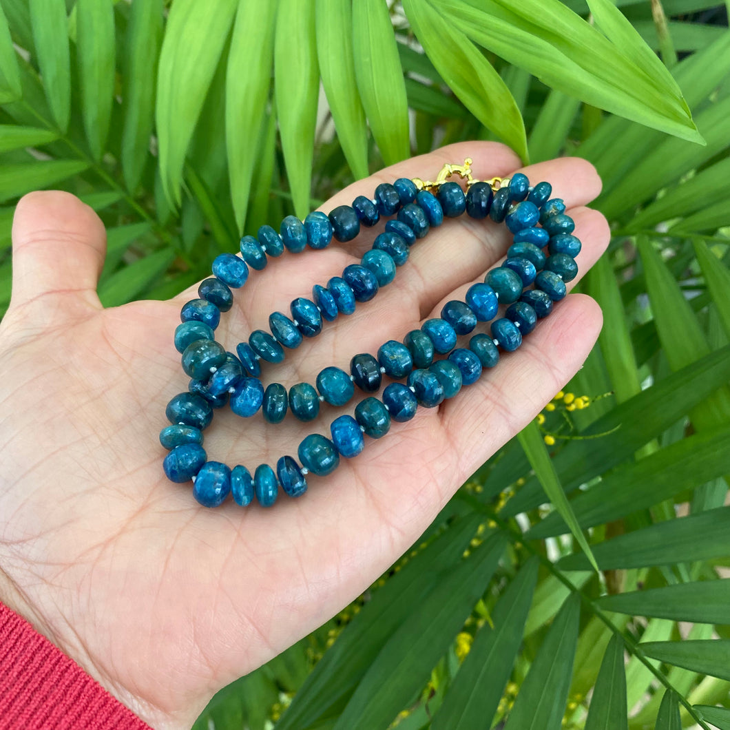 Chrysocolla Candy Necklace, 18