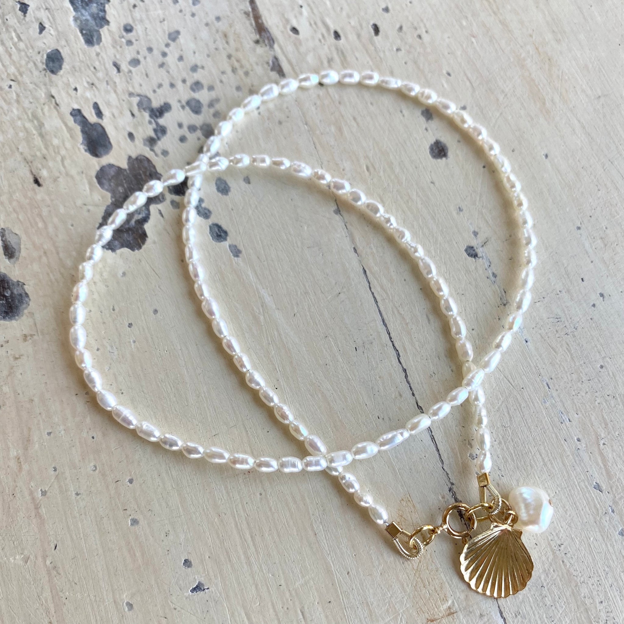 Mini on sale seashell necklace