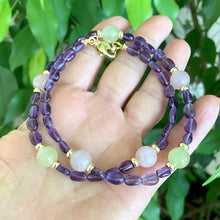 Cargar imagen en el visor de la galería, 19&quot;inches Amethyst nugget beads necklace
