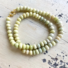 Charger l&#39;image dans la galerie, Olive Green Shaded Opal Candy Necklace, Vermeil, 20&quot;in

