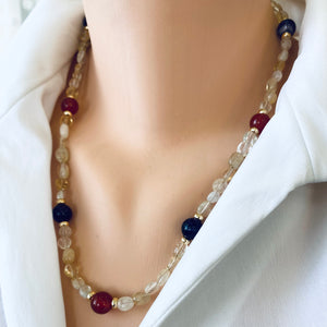 Citrine beaded necklace 