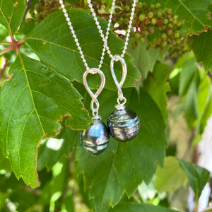 Tahitian Teardrop Pearl Pendant on Sterling Silver Ball Chain, 20"or 22"inches, June Birthstone