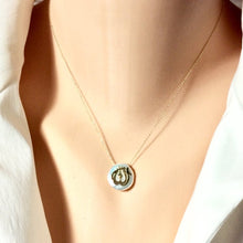 Cargar imagen en el visor de la galería, Solid Gold 18K Coin Pearl Allah Pendant, 16&quot;Inches Long
