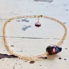 Charger l&#39;image dans la galerie, Citrine &amp; Baroque Pearl Necklace November Birthstone

